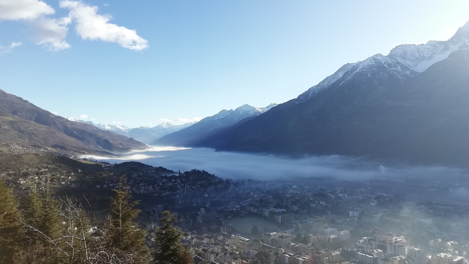 Inversión térmica en el Valle de Aosta. Fuente: Elena Tartaglione