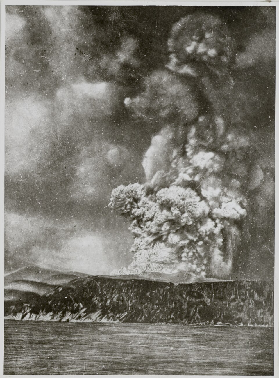Explosión del Krakatoa en 1883.
