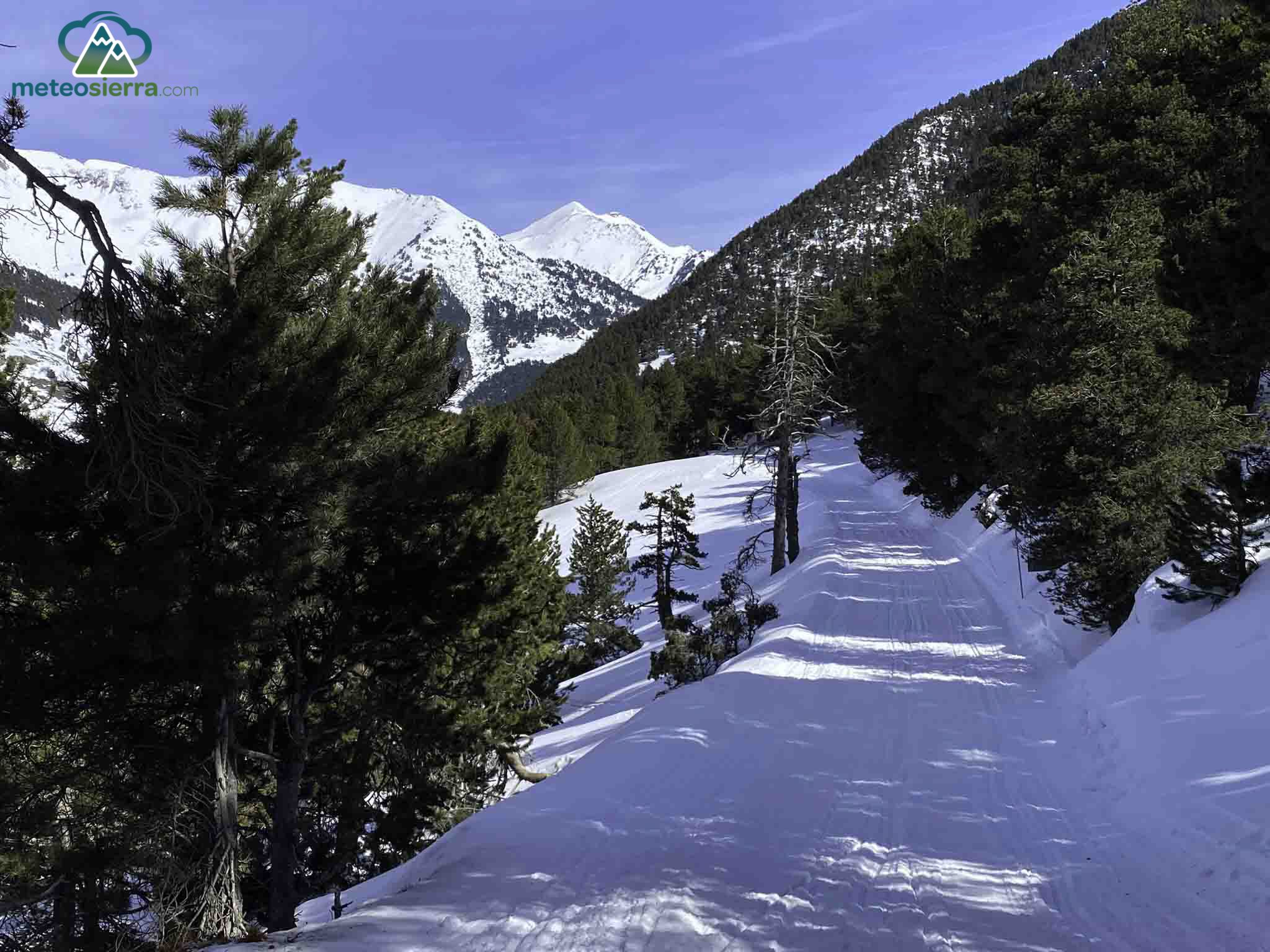 La pista está muy bien pisada ya que es utilizada por las empresas de motos de nieve para llegar hasta Montgarri