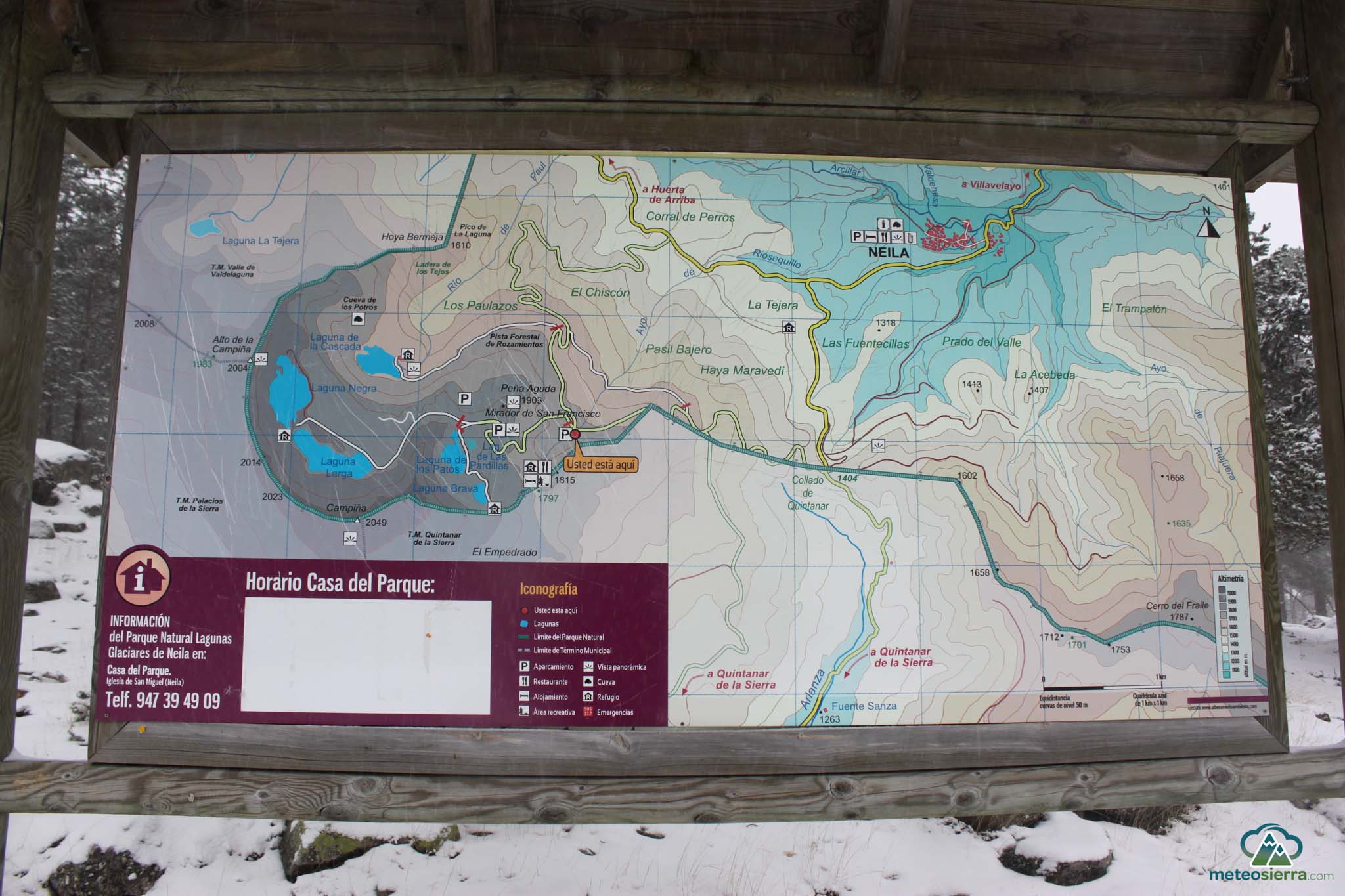 Mapa de las Lagunas Altas de Neila