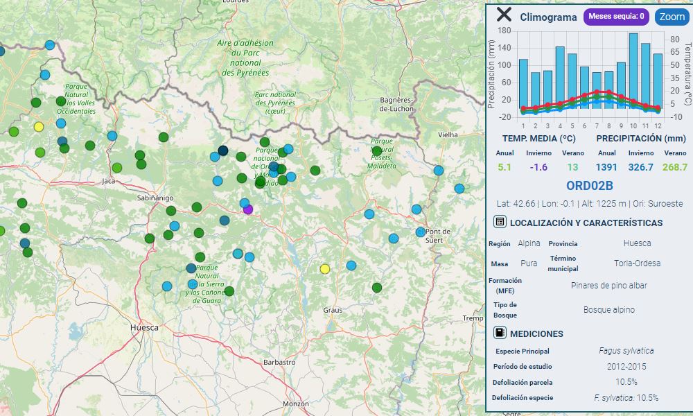 Visor de las Parcelas de Haya y Pino Silvestre