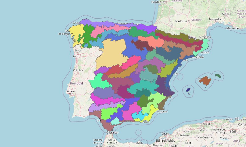 Visor de las Regiones de Procedencia de España