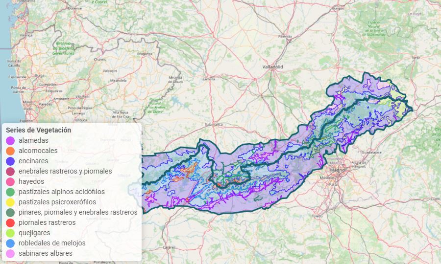 Visor de las Series de Vegetación del Sistema Central