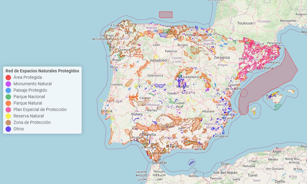 Visor de los Espacios Naturales Protegidos de España y Portugal