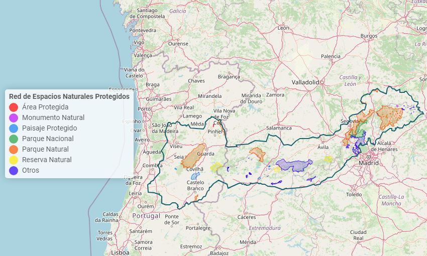 Visor de los Espacios Naturales Protegidos del Sistema Central