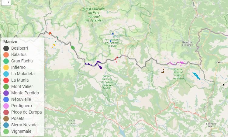 Visor de los Glaciares de España