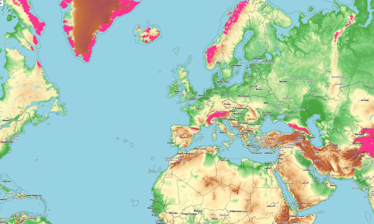Visor de los Glaciares del Mundo