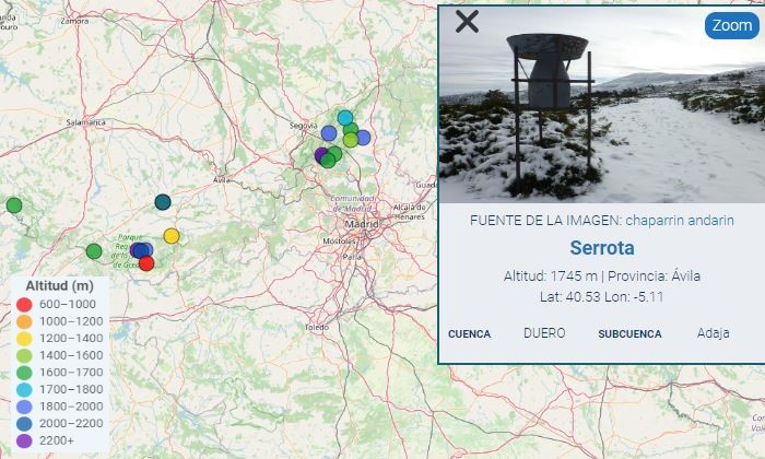 Visor de los Pluviómetros Totalizadores del Sistema Central